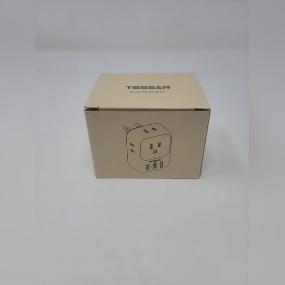 European Travel Plug Adapter USB C, TESSAN International Plug Adapter with 4 AC - Picture 4 of 7